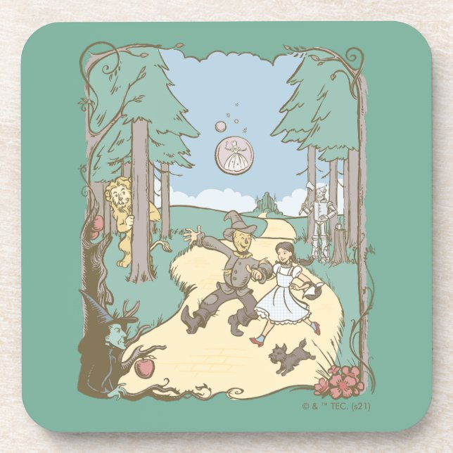 Der Assistent von OZ™ | Storybook Yellow Bridge Ro Getränkeuntersetzer (Vorderseite)