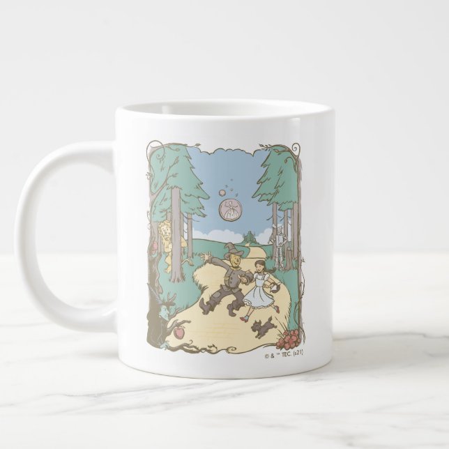 Der Assistent von OZ™ | Storybook Yellow Bridge Ro Jumbo-Tasse (Links)