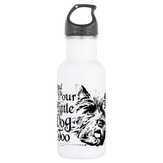 Der Assistent von OZ™ | Und auch dein kleiner Hund Edelstahlflasche (Vorderseite)