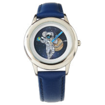 Der Astronaut genießt den Weltraum ( Uhr)