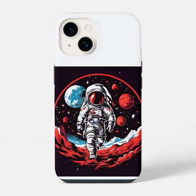 der Astronaut iPhone 14 Hülle (Rückseite)