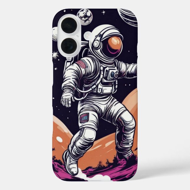 der Astronaut iPhone 16 Hülle (Rückseite)