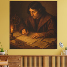 Der Astronom der Renaissance bei der Arbeit Leinwanddruck