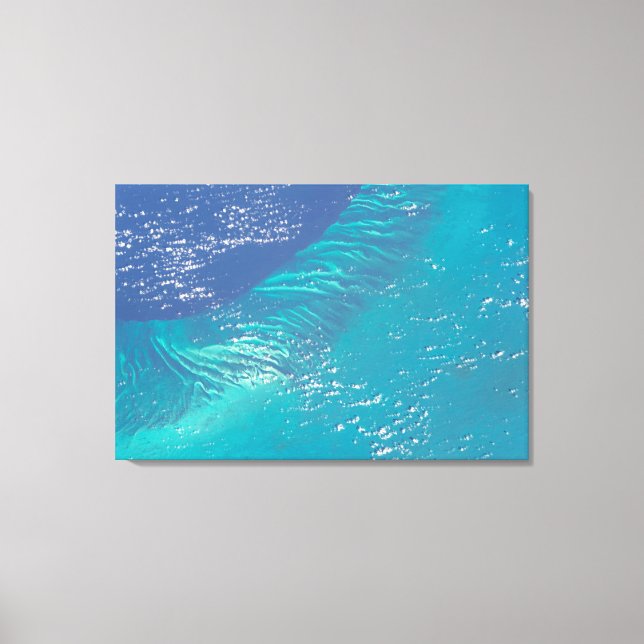 Der Atlantik vor der Küste der Bahamas Leinwanddruck (Vorderseite)