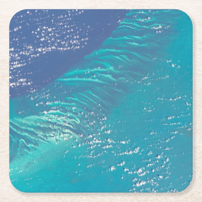 Der Atlantik vor der Küste der Bahamas Rechteckiger Pappuntersetzer (Vorderseite)