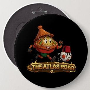 Der Atlas Brüllen Marokko Fußball Tajine Fußball Button