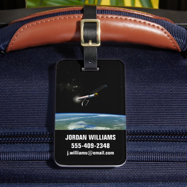 Der Atlas V541 startet im Orbit. Gepäckanhänger (Vorderseite Insitu 2)