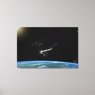Der Atlas V541 startet im Orbit. Leinwanddruck