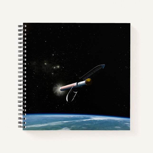 Der Atlas V541 startet im Orbit. Notizbuch (Vorderseite)