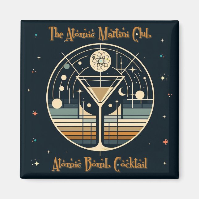 Der Atomic Martini Club Atomic Bomb Cocktail Magnet (Vorne)