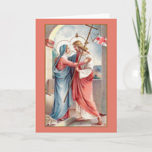 Der auferstandene Christus grüßt seine Mutter (MH0 Karte