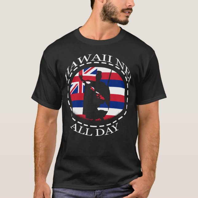 Der aufgehende Sonne-König Kamehameha Hawaiian T-Shirt (Vorderseite)