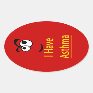 Der Aufkleber der wachsame Kinder des Asthmas