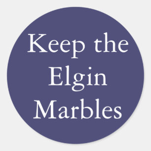 Der Aufkleber "Elgin Marbles" behalten