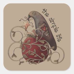 Der Aufkleber für das einfache Lebensraumland