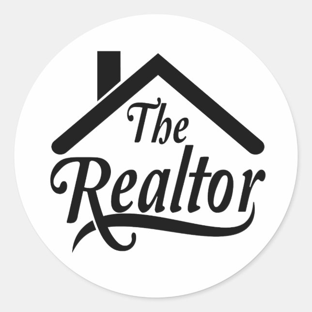 Der Aufkleber für den Agent Immobilien (Vorderseite)
