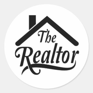 Der Aufkleber für den Agent Immobilien