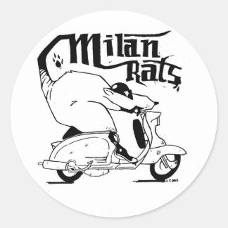 Der Aufkleber für die Ratten in Mailand