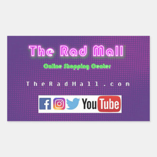 Der Aufkleber "Website" der Krassen Mall