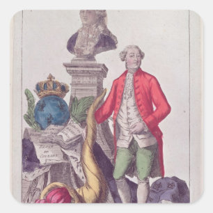 Der Aufruf von Jacques Necker am 16. Juli 1789 Quadratischer Aufkleber