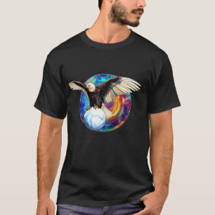 Der aufsteigende Adler hält die Welt T-Shirt