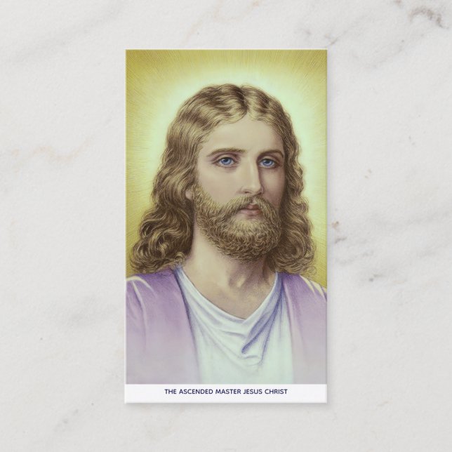 Der aufsteigende Meister Jesus Christus Telefonnummerkarte (Vorderseite)