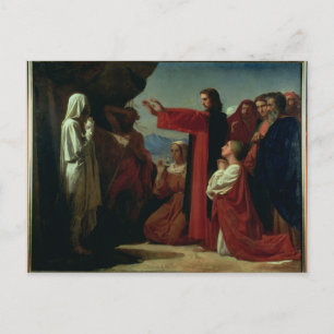 Der Aufstieg von Lazarus, 1857 Postkarte