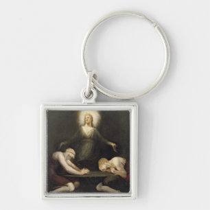 Der Auftritt von Christus bei Emmaus, 1792 (Öl au Schlüsselanhänger
