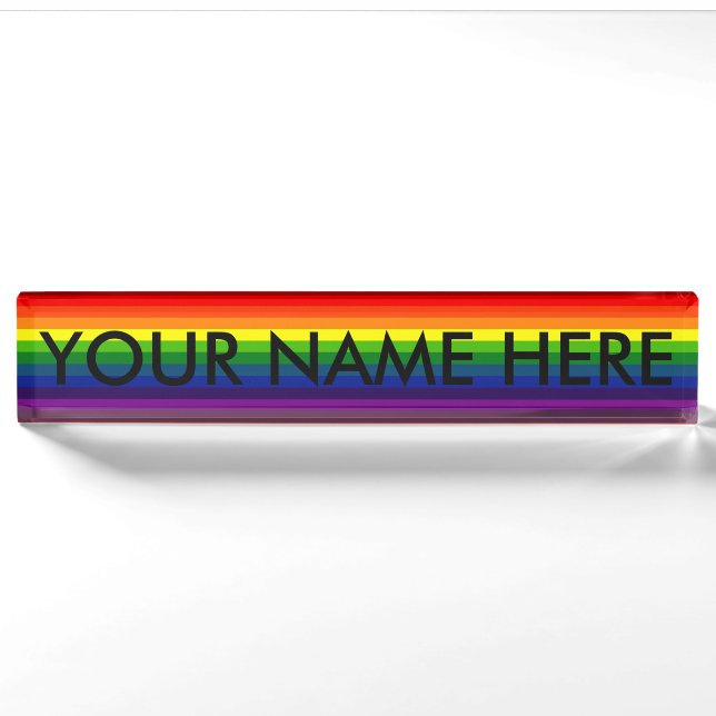 Der AUSGEWÄHLTE REGENBOGEN richten aus! Namensplakette (Vorderseite)