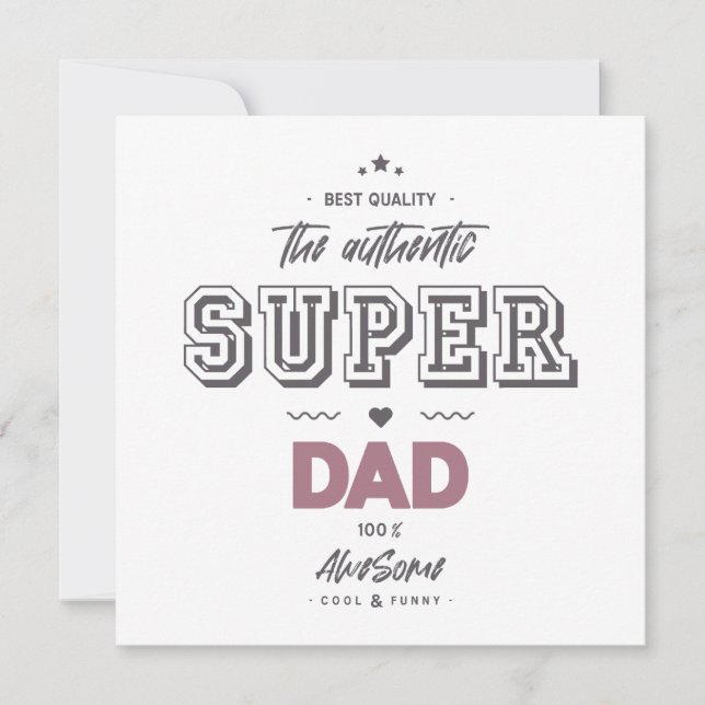 Der authentische Super Papa Karte (Vorderseite)