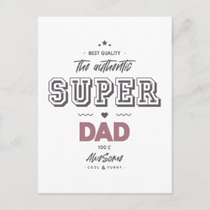 Der authentische Super Papa Postkarte
