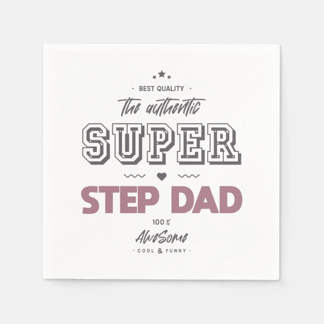 Der authentische Super Step Papa Serviette (Vorderseite)