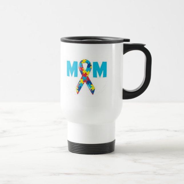 Der Autismus-Bewusstseins-Reise-Tasse der Mama Reisebecher (Rechts)