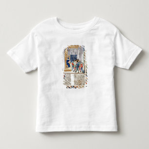 Der Autor, der sein Buch den Bauern darstellt Kleinkind T-shirt