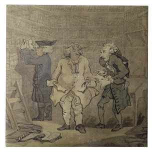 Der Autor und sein Verleger, 1784 (graue Wäsche Fliese