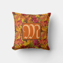 Der Autumn lässt den benutzerdefinierten Monogram- Kissen