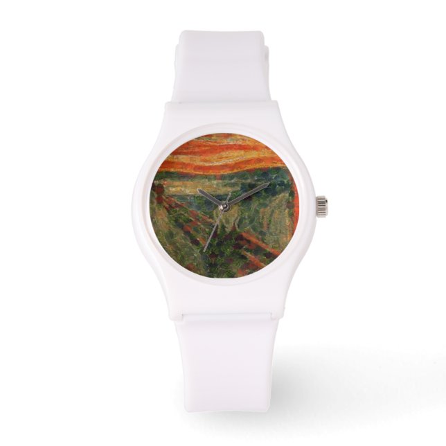 Der Avocado Scream Fine Art Vegan Spoof Armbanduhr (Vorderseite)