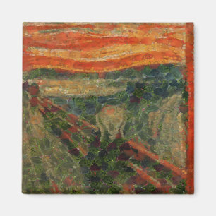 Der Avocado Scream Fine Art Vegan Spoof Magnet