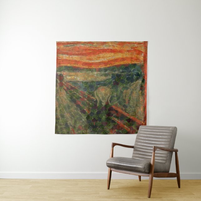 Der Avocado Scream Fine Art Vegan Spoof Wandteppich (Beispiel)