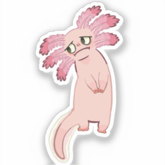 Der Axolotl // Maßgeschneiderter Vinyl-Aufkleber Aufkleber