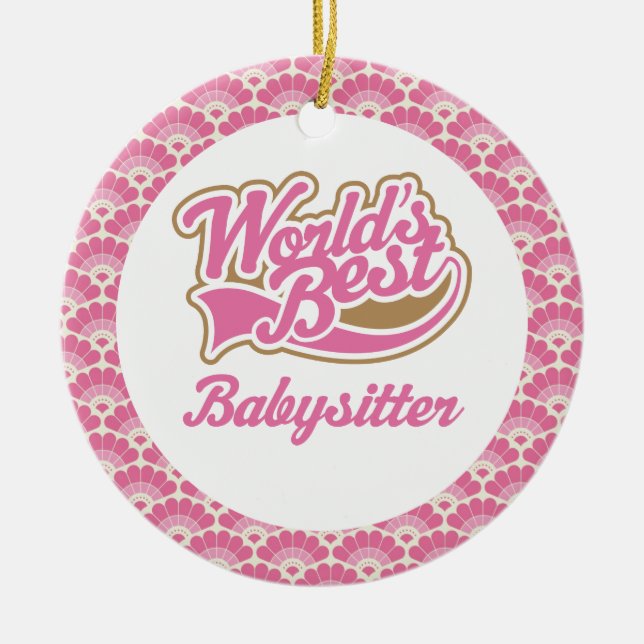Der Babysitter-Geschenk-Verzierung der Welt beste Keramik Ornament (Vorne)