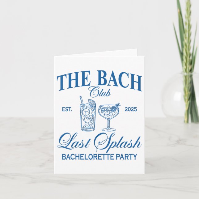 Der Bach Club 2025 Letzte Splash Beach Bachelorett Karte (Vorderseite)