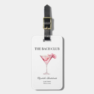 Der Bach Club Pink Cocktail Junggesellinnenabschie Gepäckanhänger