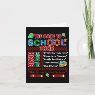 Der "Back to School Tour Bruh" am ersten Schultag Karte