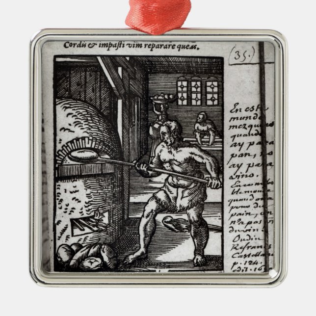 Der Bäcker Silbernes Ornament (Vorne)