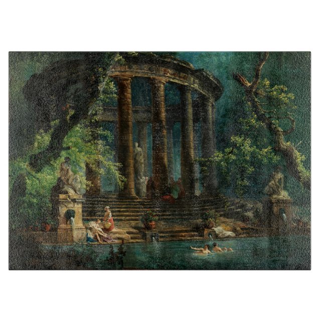 Der Badepool von Hubert Robert Schneidebrett (Vorderseite)
