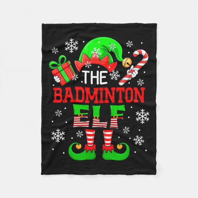Der Badminton-Christmas-Elf-Matching-Player-Fan-Fa Fleecedecke (Vorderseite)