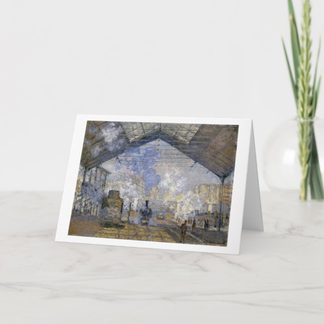 Der Bahnhof Saint-Lazare, Monet Karte (Vorderseite)