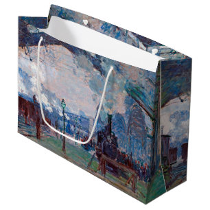 Der Bahnhof Saint-Lazare, Monet Large Gift Bag Große Geschenktüte