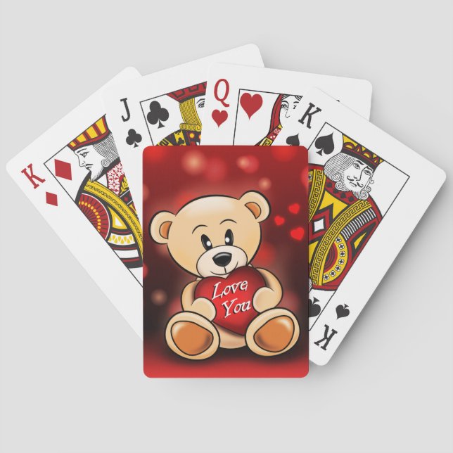 Der Bär liebt dich Spielkarten (Rückseite)
